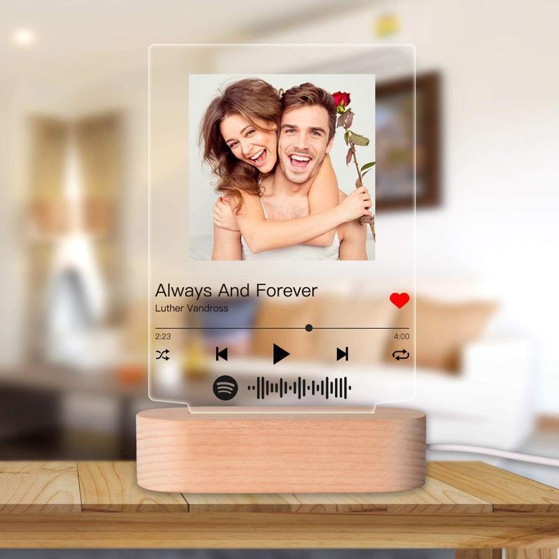 Customizable Photo Music Album Cover Night Light