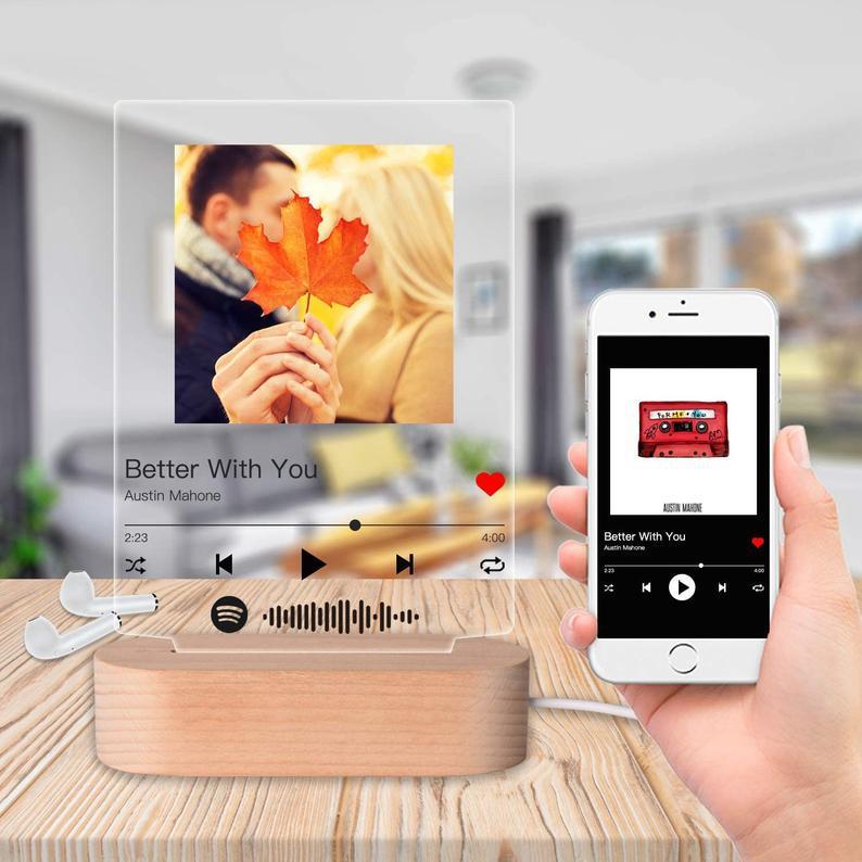 Customizable Photo Music Album Cover Night Light