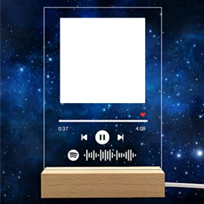 Customizable Photo Music Album Cover Night Light