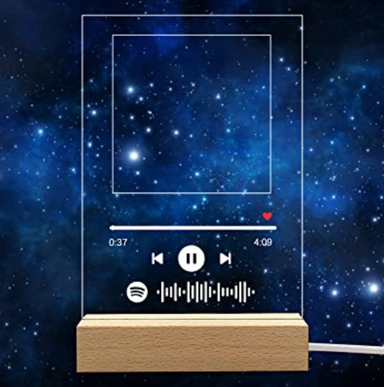 Customizable Photo Music Album Cover Night Light