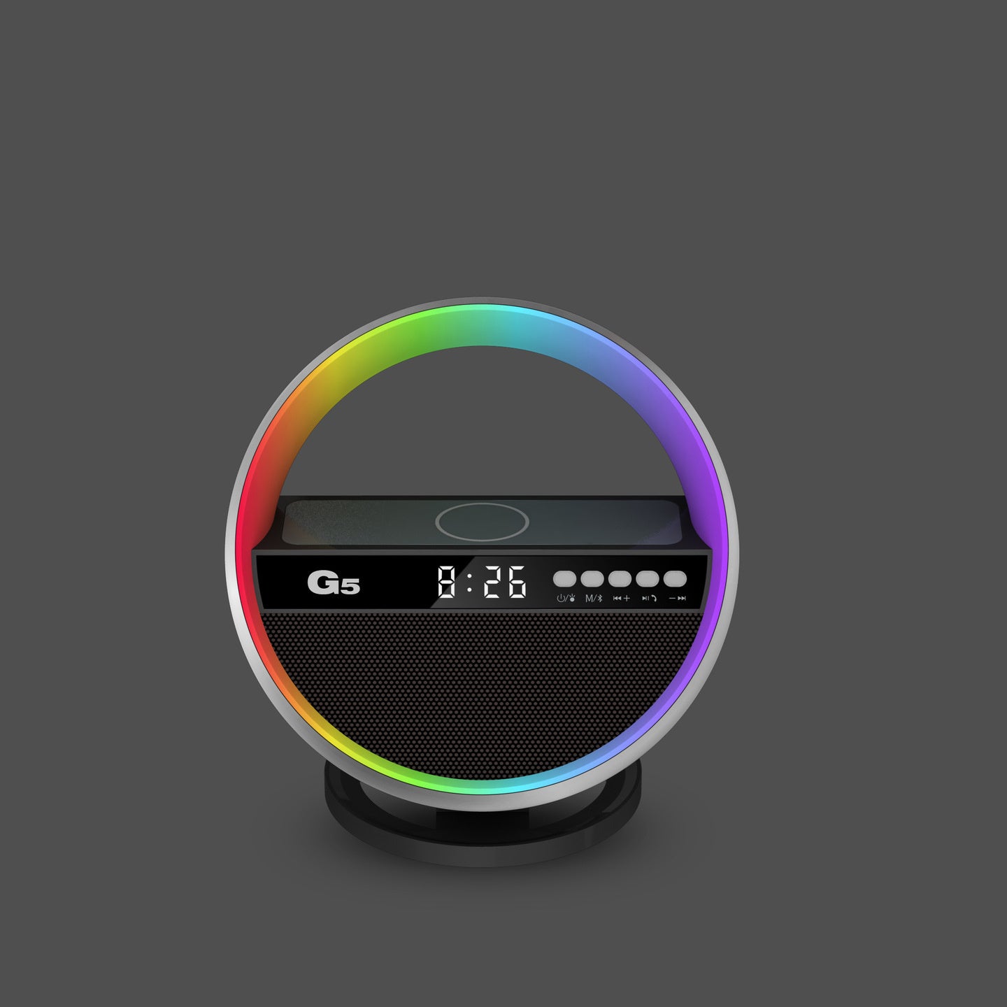 New Multifunctional RGB Night Light with Wireless Charger, Bluetooth-compatible Speaker Large GEN and Ambient Light